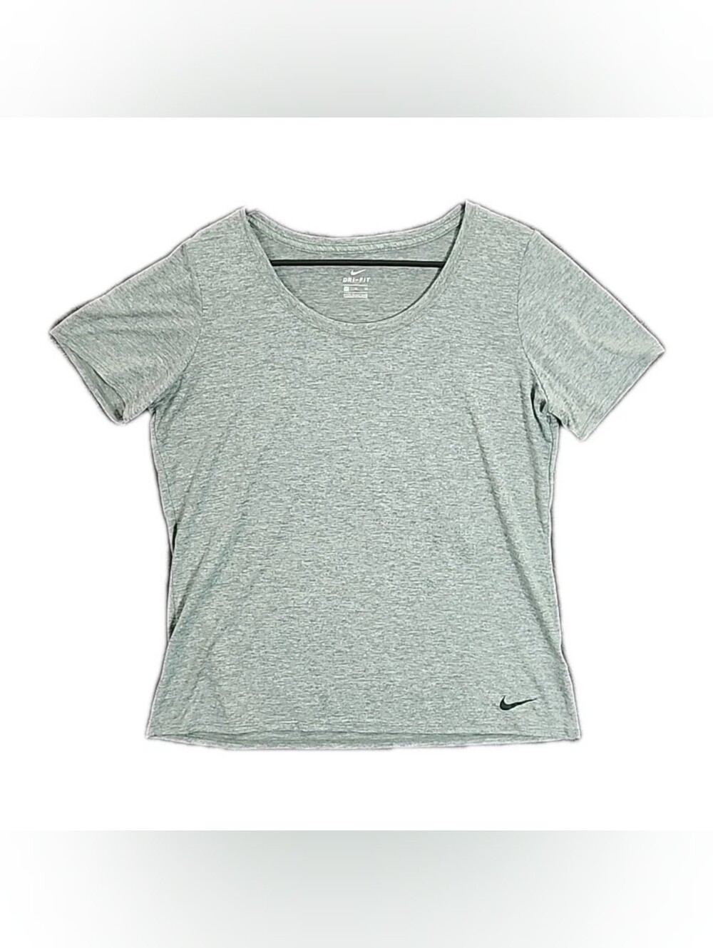 Nike Women Dry Fit Short Sleeve T-Shirt Workout Top in Gray XL